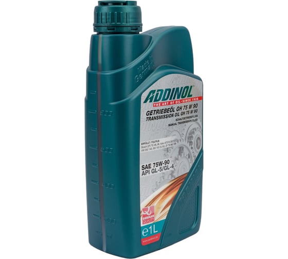Трансмиссионное масло ADDINOL Getriebeol GH 75W-90 синтетическое, 1 л, 74300607