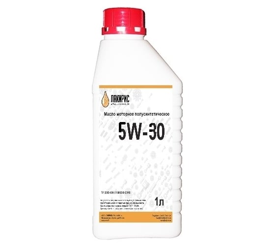 Моторное масло Лакирис синтетическое, SAE 5W30, API SM/CF, 1 л 55564239