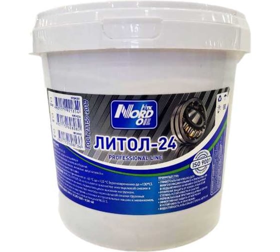 Смазка NORD НОРД Литол-24 18кг, металлическое ведро NRSM210