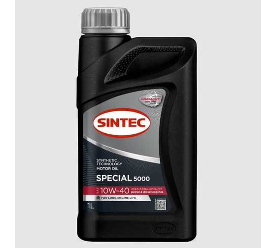 Масло моторное полусинтетическое Sintec Special 5000 SAE 10W-40 ACEA A3/B4 API SL/CF 1л 102580