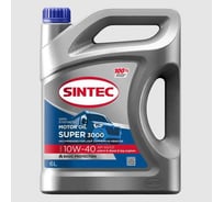 Масло моторное полусинтетическое Sintec Super 3000 SAE 10W-40 API SG/CD 6л 104936