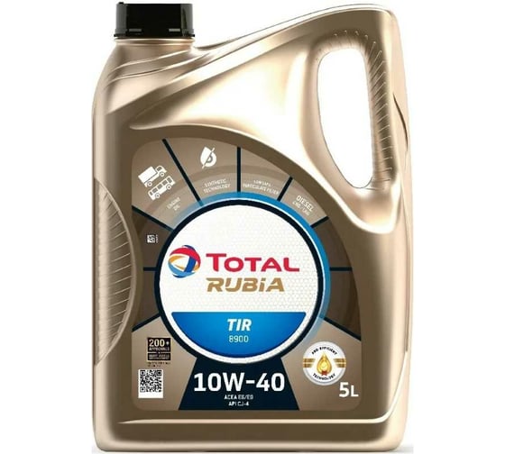 Моторное масло для дизелей TOTAL RUBIA TIR 8900 10W40, 5 л 213694