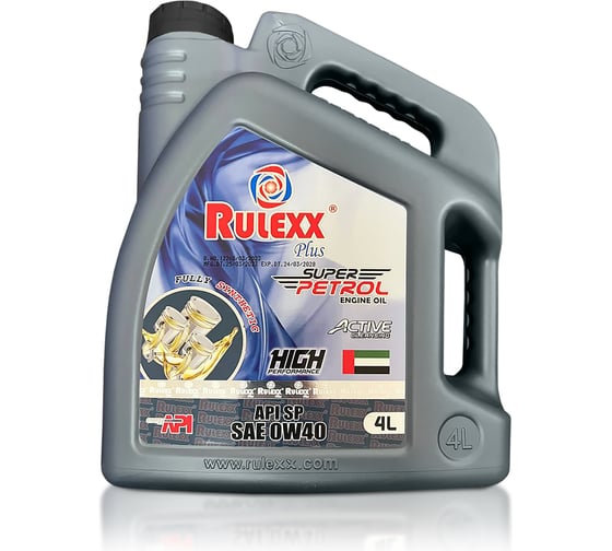 Моторное масло rulexx синтетика 0W40 4 литра RU040-4