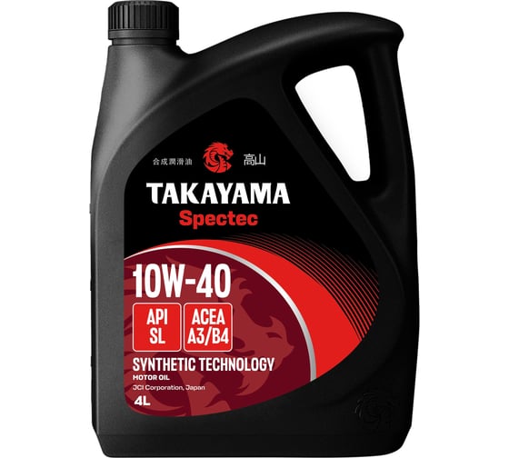 Масло моторное полусинтетическое Takayama Spectec SAE 10W-40, ACEA A3/B4, API SL, 4 л 106517
