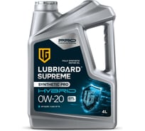 Масло моторное для бензиновых двигателей LUBRIGARD Supreme Synthetic Pro Hybrid SAE 0W-20, 4x4 л LGPSUPSHYB020LPCH16