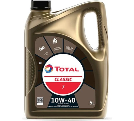 Масло для 4-х тактных двигателей TOTAL CLASSIC 7 10W40 5л 213691