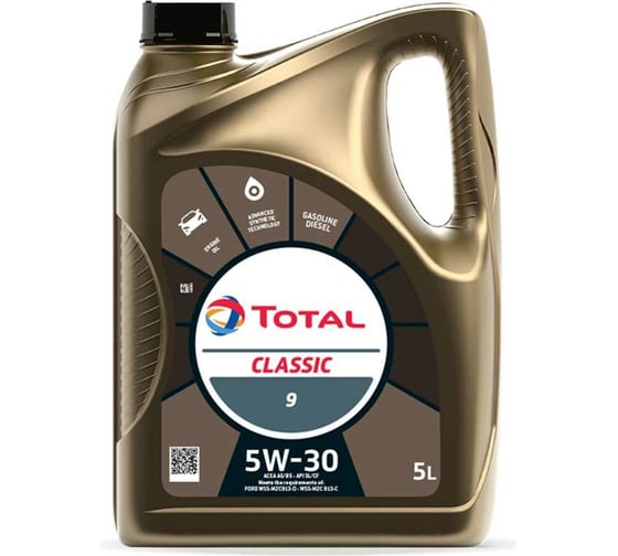 Масло для 4-х тактных двигателей TOTAL CLASSIC 9 5W30, 5л 213839