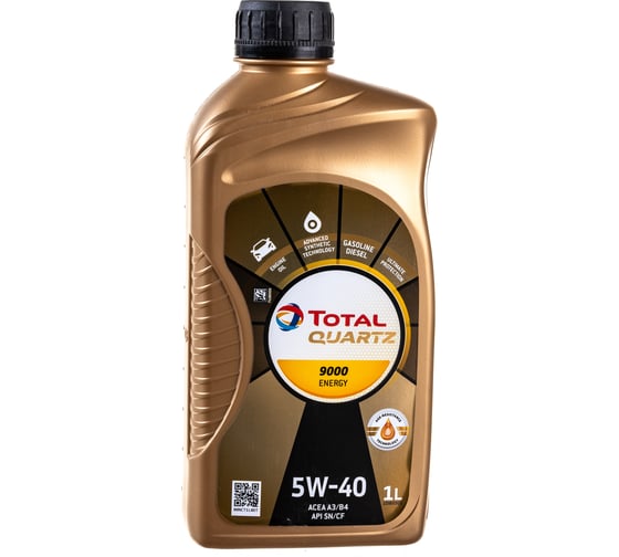 Масло для 4-х тактных двигателей TOTAL QUARTZ 9000 ENERGY 5W40, 1л 213765