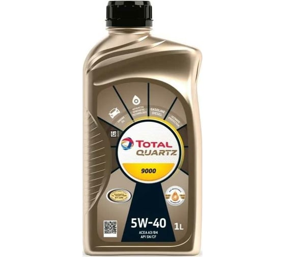 Масло для 4-х тактных двигателей TOTAL QUARTZ 9000 5W40 1л 213764
