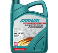 Моторное масло Addinol Giga Light MV 0530 LL синтетическое, 5W-30, 5 л 72098681