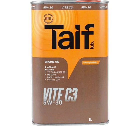 Моторное синтетическое масло TAIF VITE, 5W-30, 1 л 211013