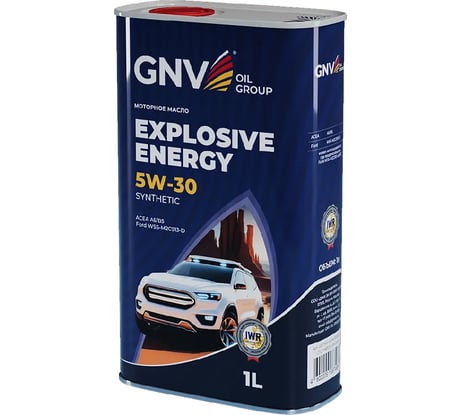 Моторное масло GNV EXPLOSIVE ENERGY SYNTHETIC 5w-30, ACEA A5/B-5, канистра 1 л GEE1010453040120530001