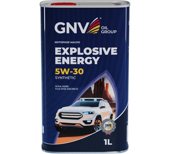 Моторное масло GNV EXPLOSIVE ENERGY SYNTHETIC 5w-30, ACEA A5/B-5, канистра 1 л GEE1010453040120530001