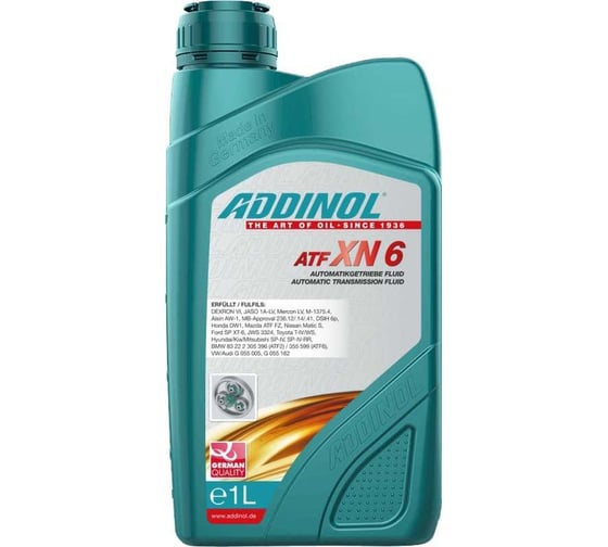 Трансмиссионное масло Addinol ATF XN 6 синтетическое, 1 л 74410607 1