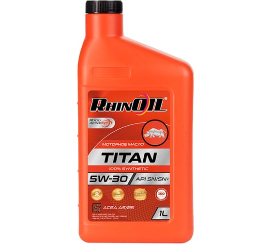 Масло моторное синтетическое RhinOIL TITAN SAE 5w-30 API SN/SN+, ACEA A5/B5 1л 4631152355906