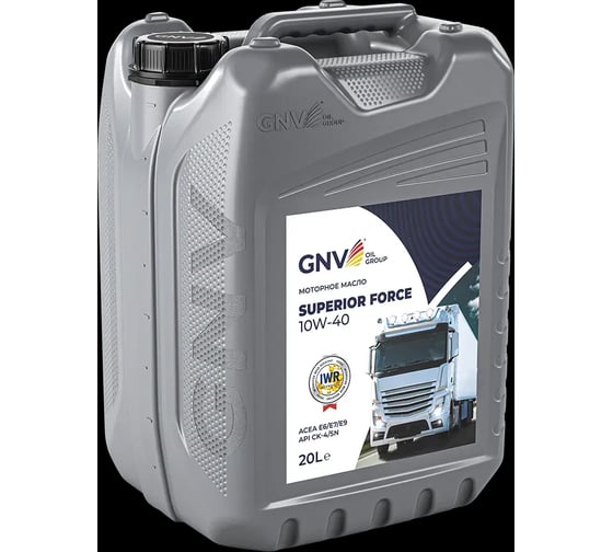 Масло моторное GNV Superior Force 10W-40, API CK-4/SN, ACEA E6/E7/E9, VDS 4.5, 20 л GSF1102243451210400020