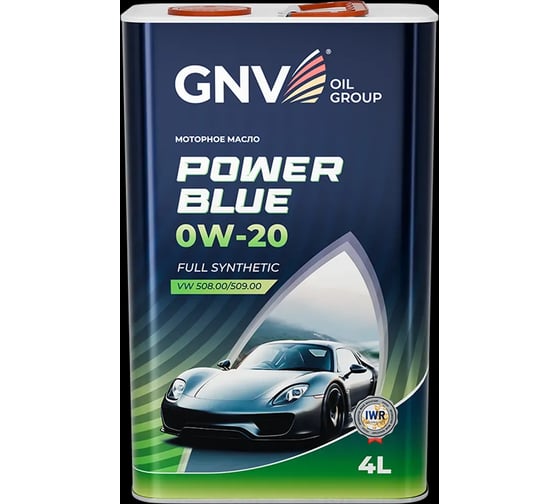 Масло моторное GNV Power Blue 0W-20, C5, 4 л GPB1M30454040130020004