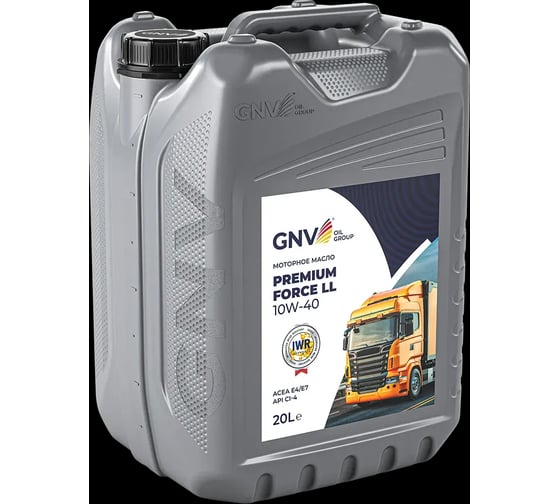 Масло моторное GNV Premium Force LL 10W-40, ACEA E4/E7, API CI-4, 20 л GPF1011454014511040020