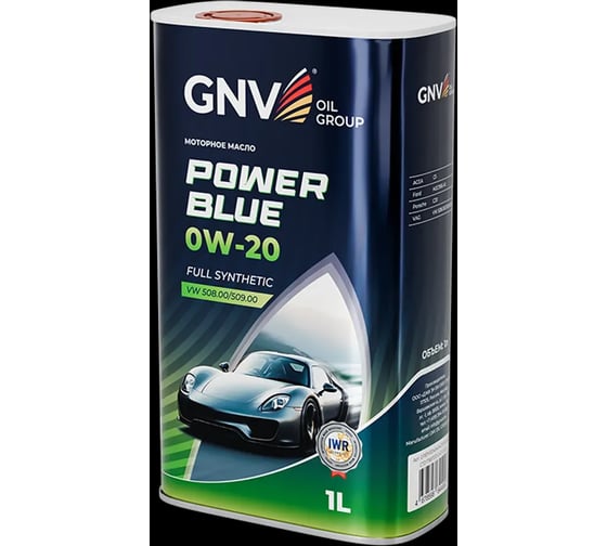 Масло моторное GNV Power Blue 0W-20, C5, 1 л GPB1M30454040130020001