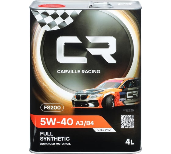 Масло моторное CARVILLE RACING FS200 5W-40 A3 B4 4L L1D00410Z