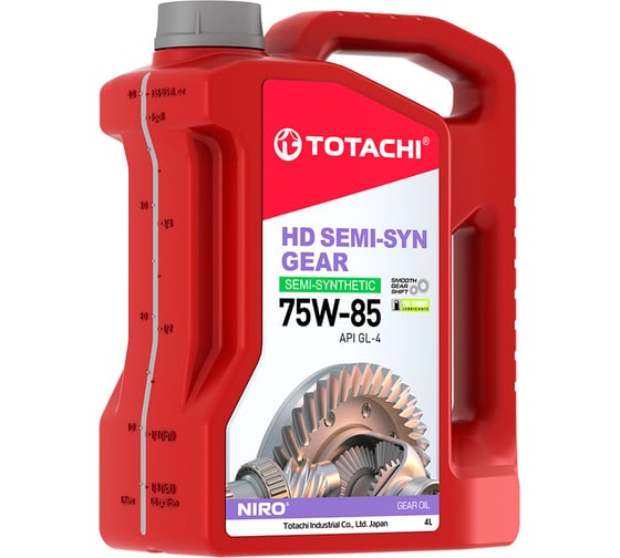 Масло трансмиссионное TOTACHI NIRO HD SEMI-SYN GEAR SAE 75W-85 API GL-4 4л 63504