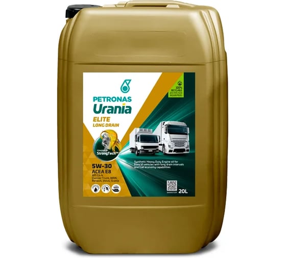 Моторное масло PETRONAS URANIA ELITE LONG DRAIN 5W-30 синт. 20 л. API CK-4, ACEA E8, E7, E11 88003R41EU