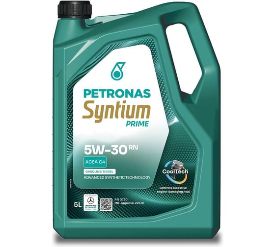 Моторное масло PETRONAS SYNTIUM PRIME RN 5W-30 синт. 5 л., ACEA C4, Renault RN 0720 71239M12EU