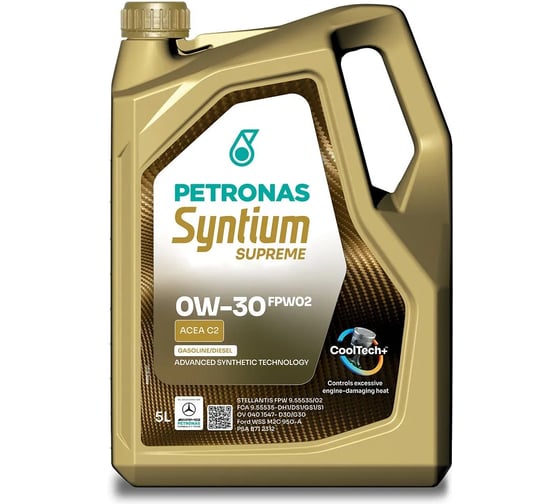 Моторное масло PETRONAS SYNTIUM SUPREME FRW02 0W-30 синт., 5 л. ACEA C2 FRW9.55535/02 71231M12EU
