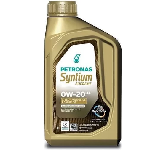 Моторное масло PETRONAS SYNTIUM SUPREME LLE 0W-20, синт., 1 л, API SQ, ILSAC GF-7A , ACEA C5, C6 71224E18EU
