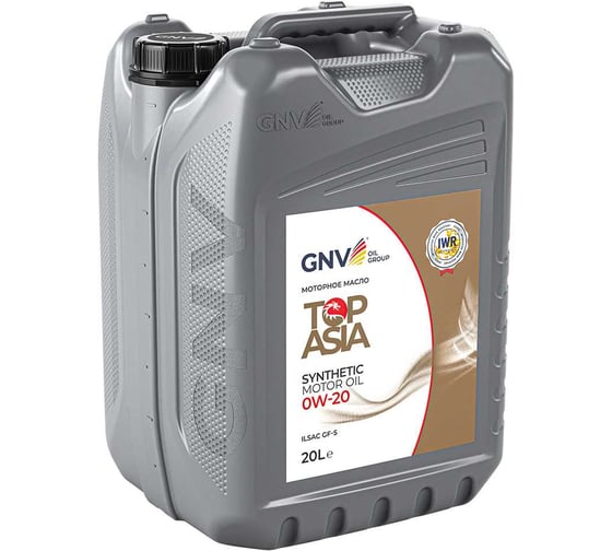 Масло моторное GNV Top Asia 0W-20 Synthetic API SP ILSAC GF-6A, 20 л GTA1011884020010020020
