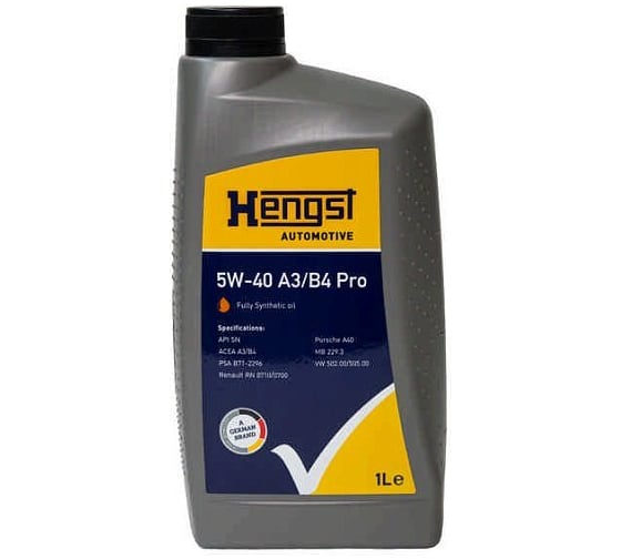 HENGST Hengst 5W40 A3/B4 Pro синт 1л (12шт/уп) 1677800000
