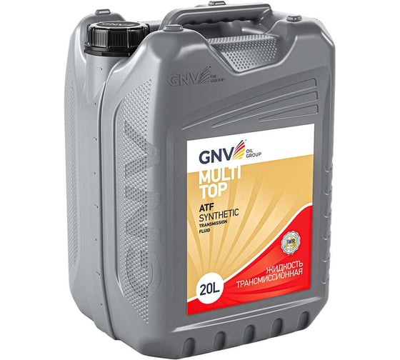 Жидкость трансмиссионная для АКПП GNV MultiTop ATF Synthetic Dexron IIIH, 20 л GMT101213001755SYN0020