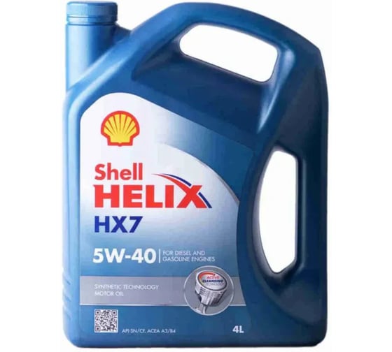 Масло моторное Shell Helix HX7 5W-40, 4 л 550070319