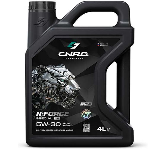 Масло моторное для легковых автомобилей CNRG N-Force Special DE 5W-30, ACEA C3, VW 507, 4 л CNRG-265-0004 1