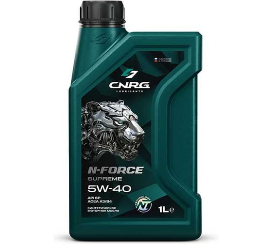 Масло моторное для легковых автомобилей CNRG N-Force Supreme 5W-40 SP, A3/B4, 1 л CNRG-307-0001 1