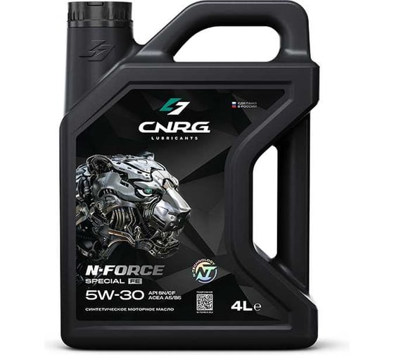 Масло моторное для легковых автомобилей CNRG N-Force Special FE 5W-30 SN/CF, A5/B5, 4 л CNRG-263-0004 1