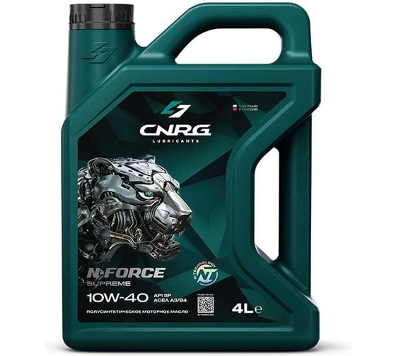 Масло моторное для легковых автомобилей CNRG N-Force Supreme 10W-40 SP, A3/B4, 4 л CNRG-309-0004 1