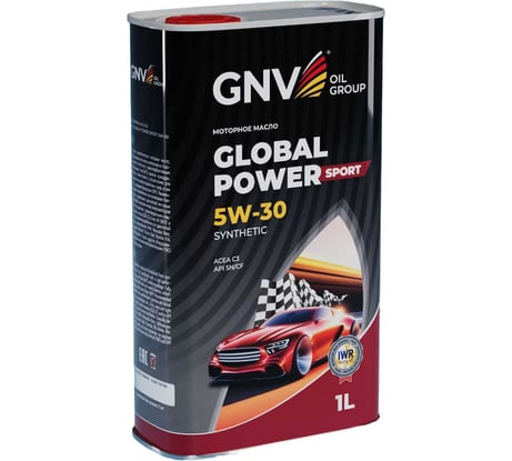 Синтетическое моторное масло GNV Global Power Sport 5W-30 Synthetic C3, 1л GPS1M10564010130530001