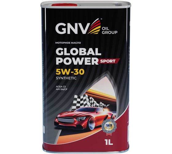 Синтетическое моторное масло GNV Global Power Sport 5W-30 Synthetic C3, 1л GPS1M10564010130530001