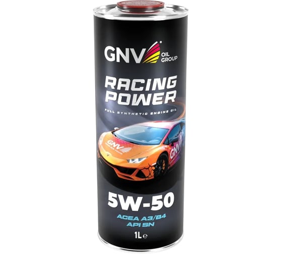 Масло моторное синтетическое GNV Racing Power 5W-50 Synthetic 1 л GRP1012074011140550001
