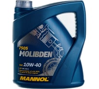 Полусинтетическое моторное масло MANNOL MOLIBDEN 10W40, 4 л 75054