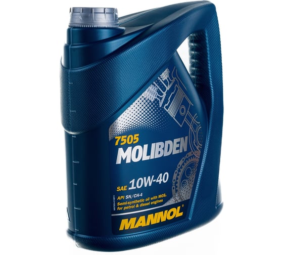 Полусинтетическое моторное масло MANNOL MOLIBDEN 10W40, 4 л 75054