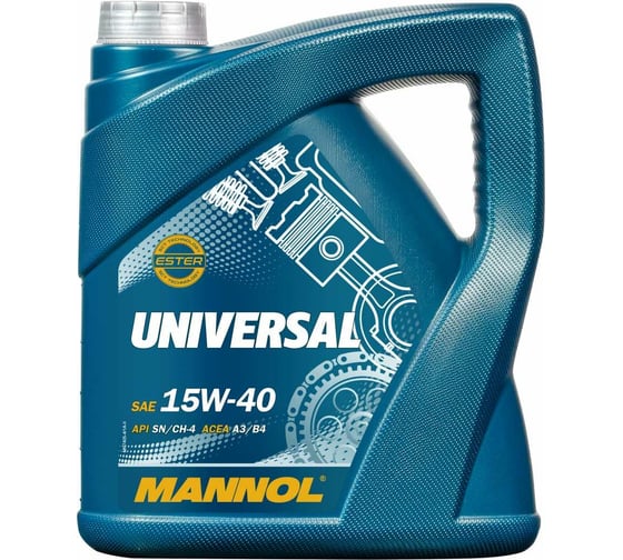 Минеральное моторное масло MANNOL UNIVERSAL 15W40, 4 л 1247