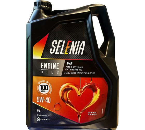 Масло моторное синтетическое Petronas SELENIA WR SAE 5W-40, ACEA A3/B4, API SN, 5 л 71189M12EU