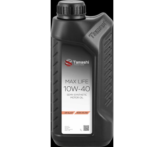 Масло моторное полусинтетическое Tamashi Max Life SAE 10W-40 ACEA A3/B4, 1л 10W40TML11