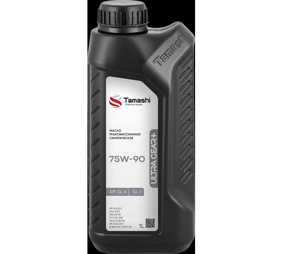Масло трансмиссионное синтетическое Tamashi ULTRA GEAR+ 75W-90, API GL-4/5 1л 75W90T221