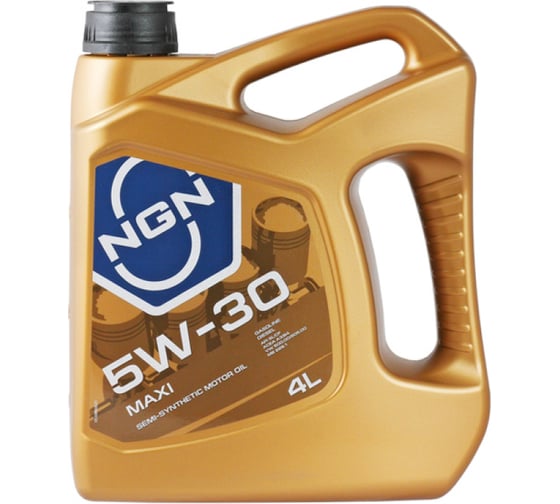 Моторное полусинтетическое масло NGN 5W-30 SL/CF MAXI, 4 л V172085304