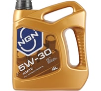 Моторное синтетическое масло NGN 5W-30 SM/CF AGATE, 4 л V172085324