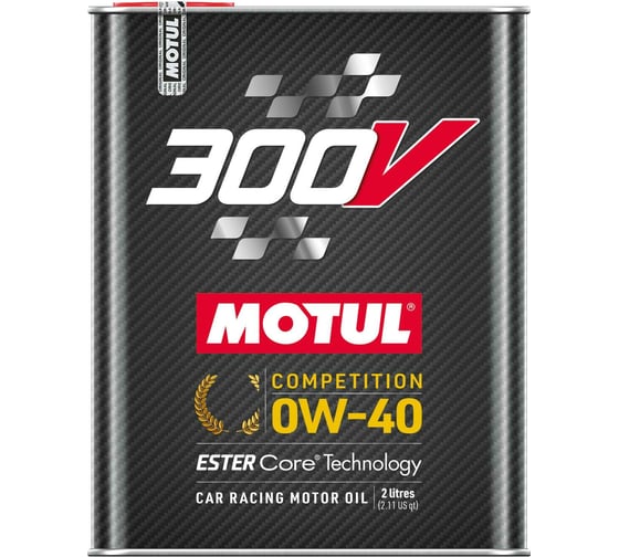 Моторное масло MOTUL 300 V COMPETITION 0W40, 2 л 110857