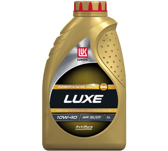 Моторное масло Лукойл ЛЮКС полусинтетическое SAE 10W-40, API SL/CF, 1 л 19187